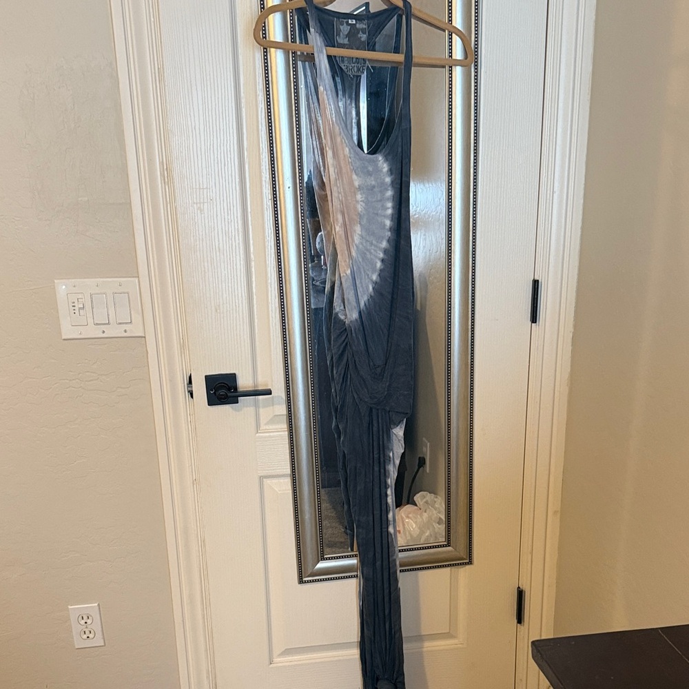 Young Fabulous & Broke Charcoal Tie dye Maxi Dress